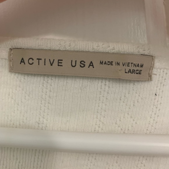 White Henley-Style Tee - Picture 3 of 6